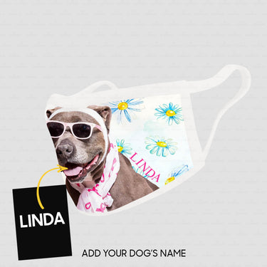 Personalized Dog Gift Idea - Dog Wearing A Scarf For Dog Lovers - Cloth Mask